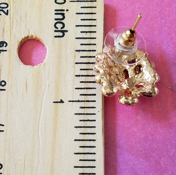 Red Peacock earrings - Picture 2 of 2